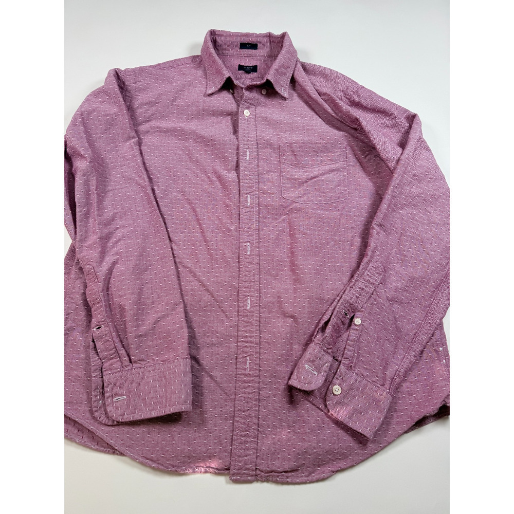 J. Crew Men’s 100% Cotton Oxford Button-Down Shirt Size XL | Red